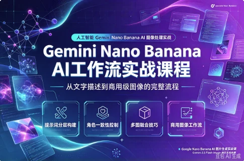 图片[1]-Gemini Nano Banana AI 工作流实战课程-酷软