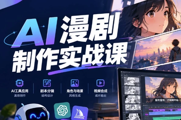 图片[1]-AI漫剧制作实战课，新手也能做出爆款AI漫剧-酷软